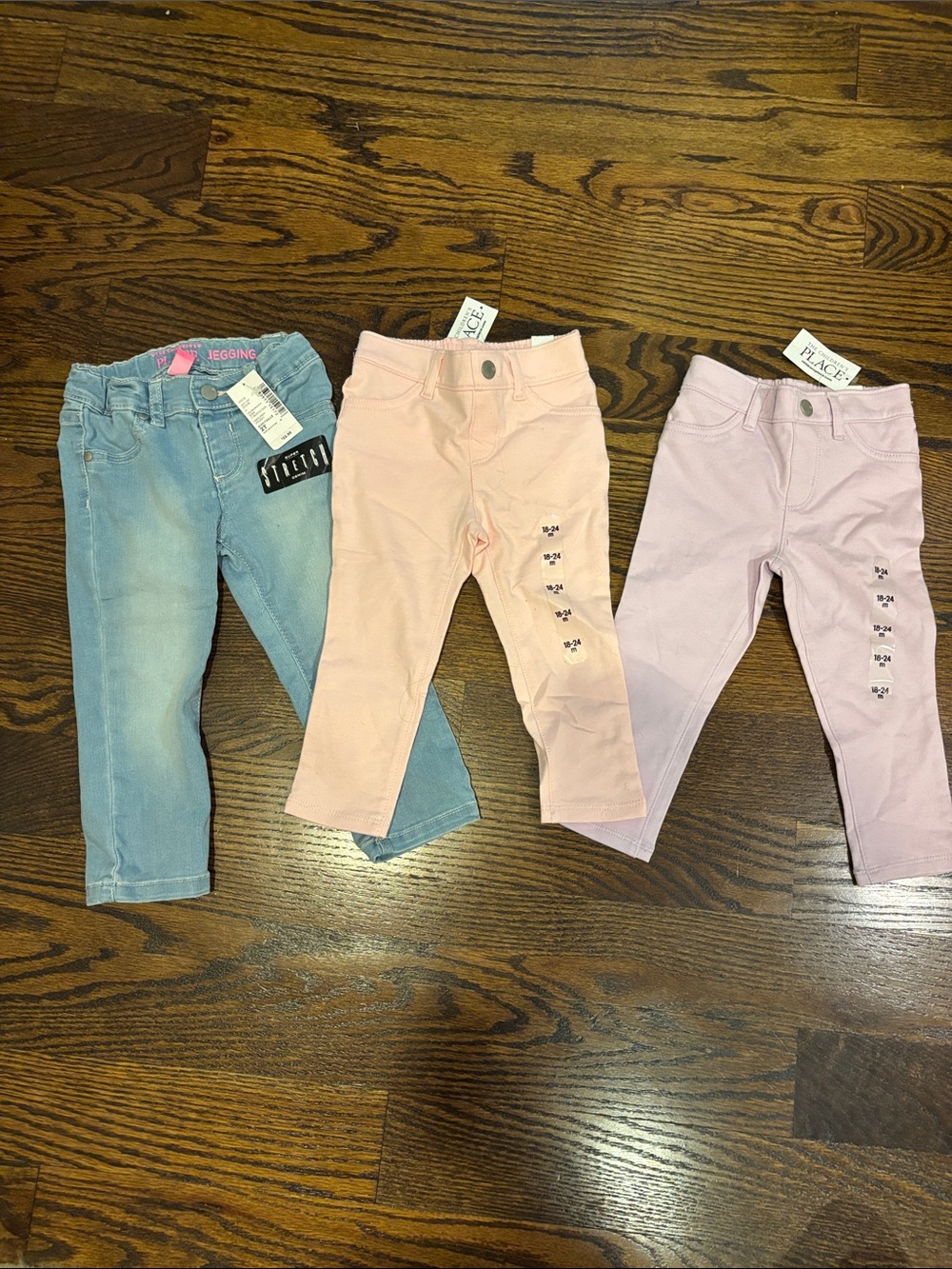 The Children’s Place Pink & Light Blue Girls' Stretch Jeggings - 3 Pack